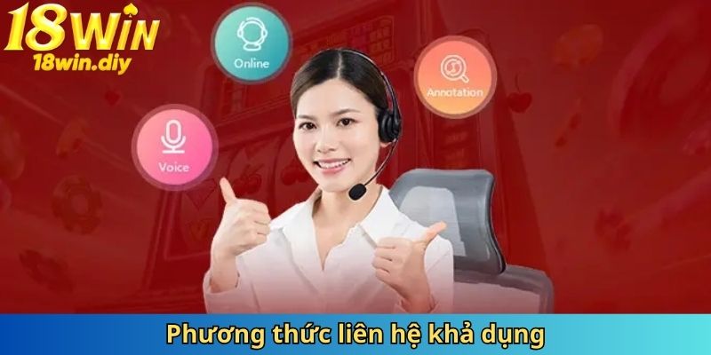 Phương thức liên hệ khả dụng